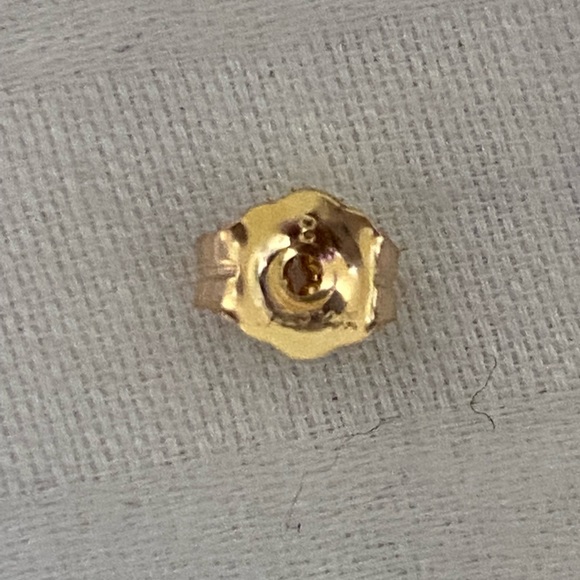 14 Kt Gold earrings with diamond - Picture 7 of 7